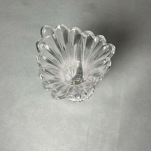 Vintage Oneida Clear Crystal Vase Made in Germany Chic Art Deco-UV-Starburst - Picture 4 of 10